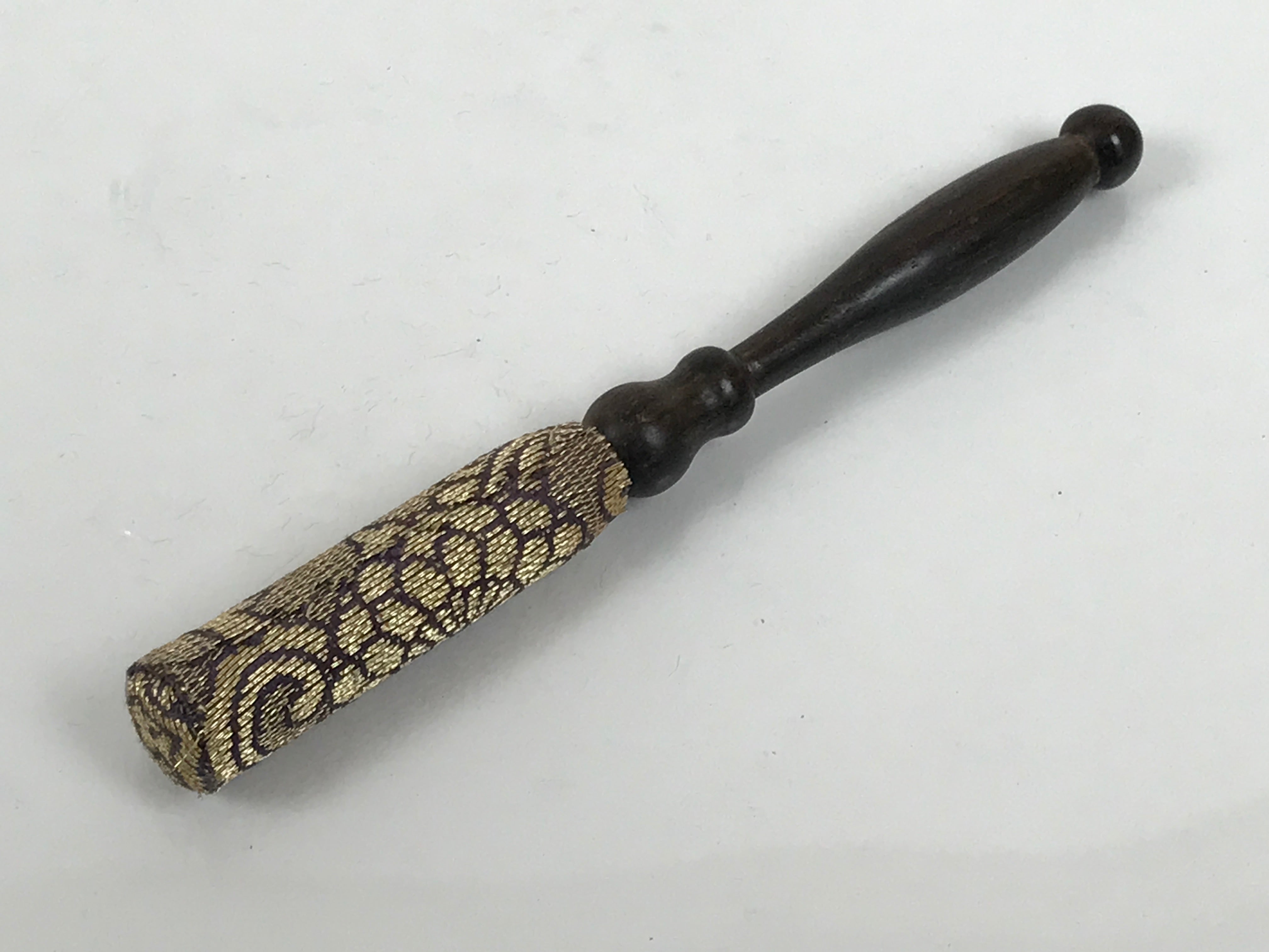 Japanese Buddhist Altar Fitting Bronze Orin Bell Vtg Singing Bowl Pillow BA820