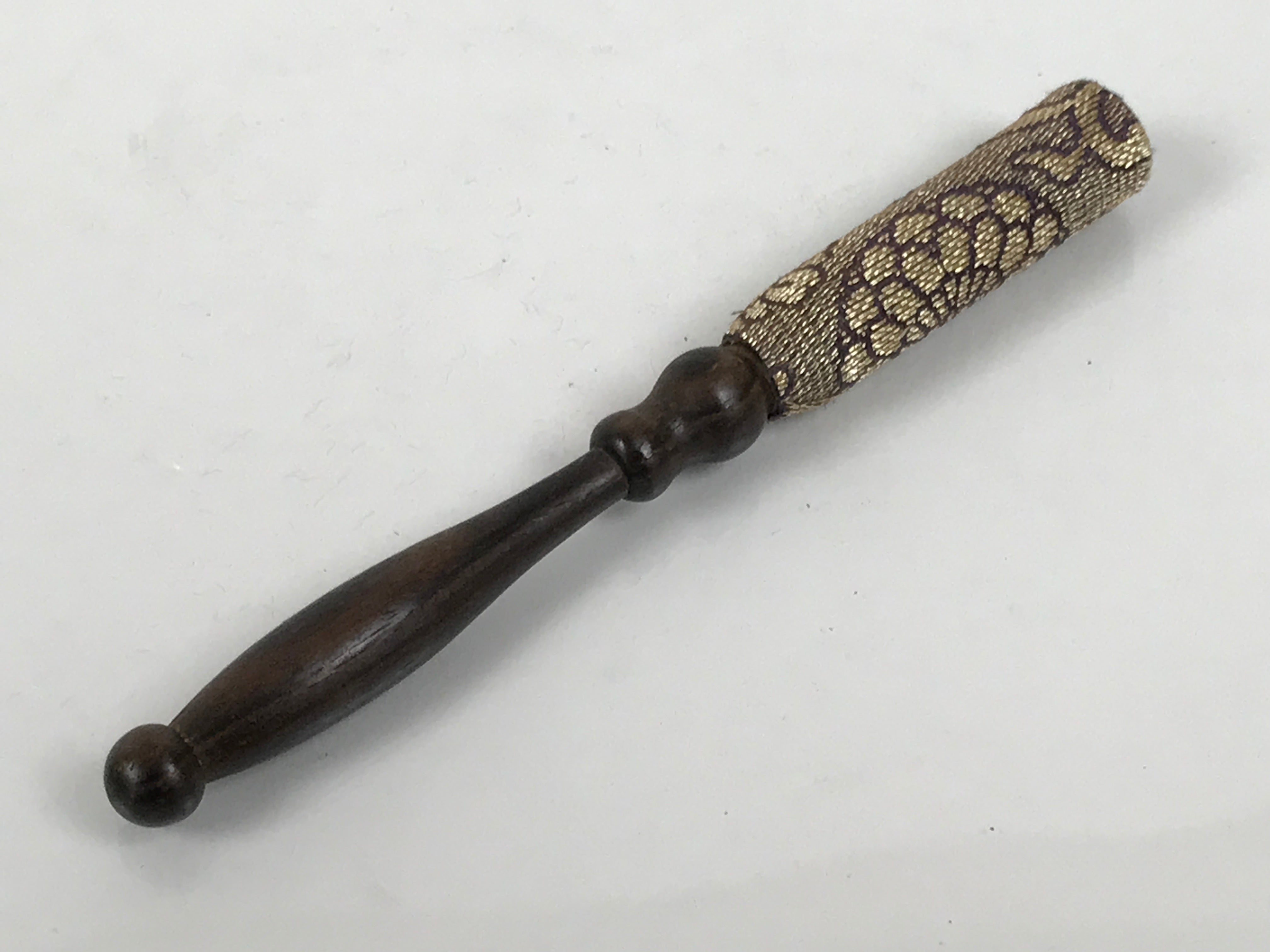 Japanese Buddhist Altar Fitting Bronze Orin Bell Vtg Singing Bowl Pillow BA820