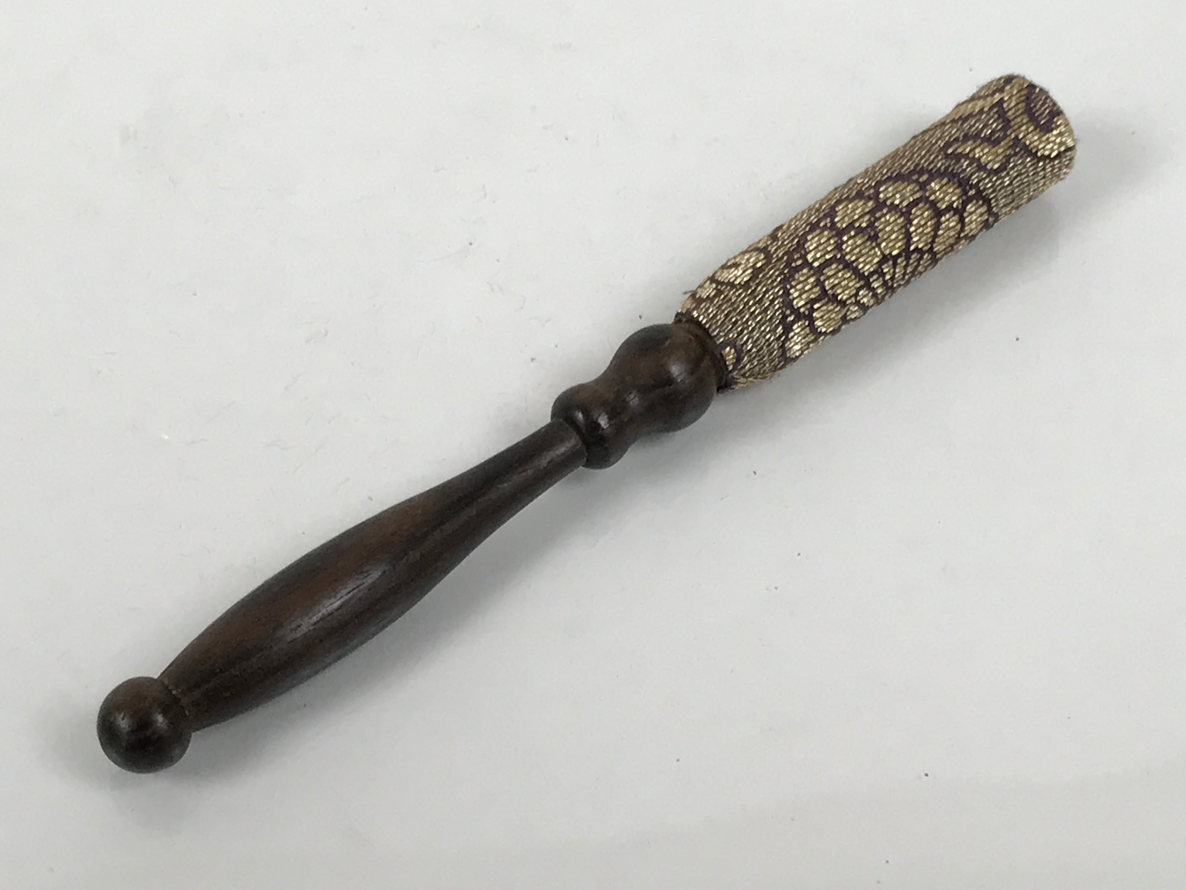Japanese Buddhist Altar Fitting Bronze Orin Bell Vtg Singing Bowl Pillow BA820