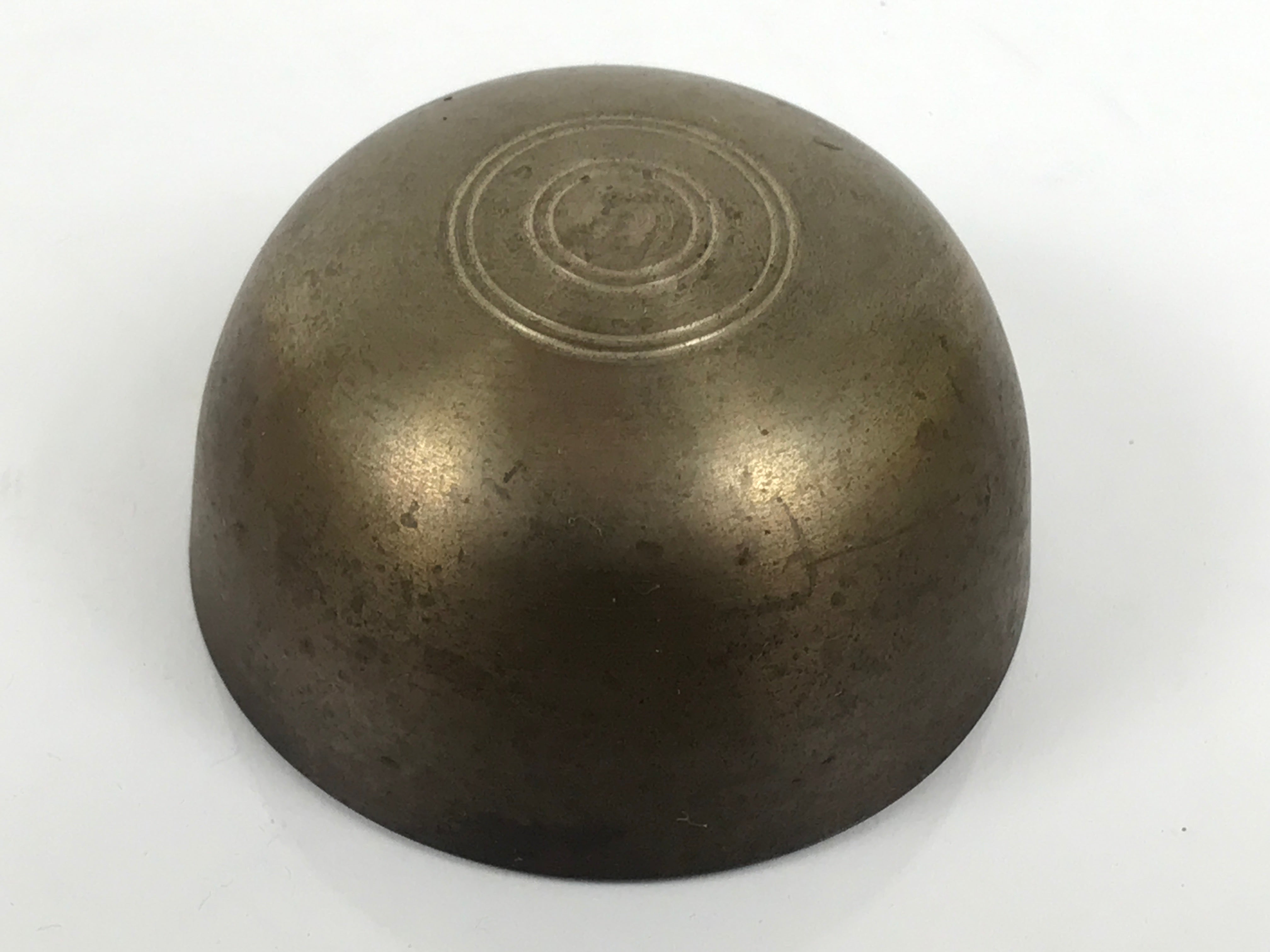 Japanese Buddhist Altar Fitting Bronze Orin Bell Vtg Singing Bowl Pillow BA820