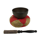 Japanese Buddhist Altar Fitting Bronze Orin Bell Vtg Singing Bowl Pillow BA820