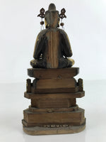 Japanese Buddhist Altar Fitting Buddha Vtg Lacquered Wood Gold Gilt BA411