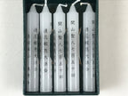Japanese Buddhist Altar Fitting Candle Set Vtg White Senshuji Temple Rosoku BU98