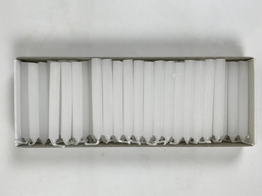 Japanese Buddhist Altar Fitting Candle Set White Nippon Kodo Rosoku 5.3cm BA836