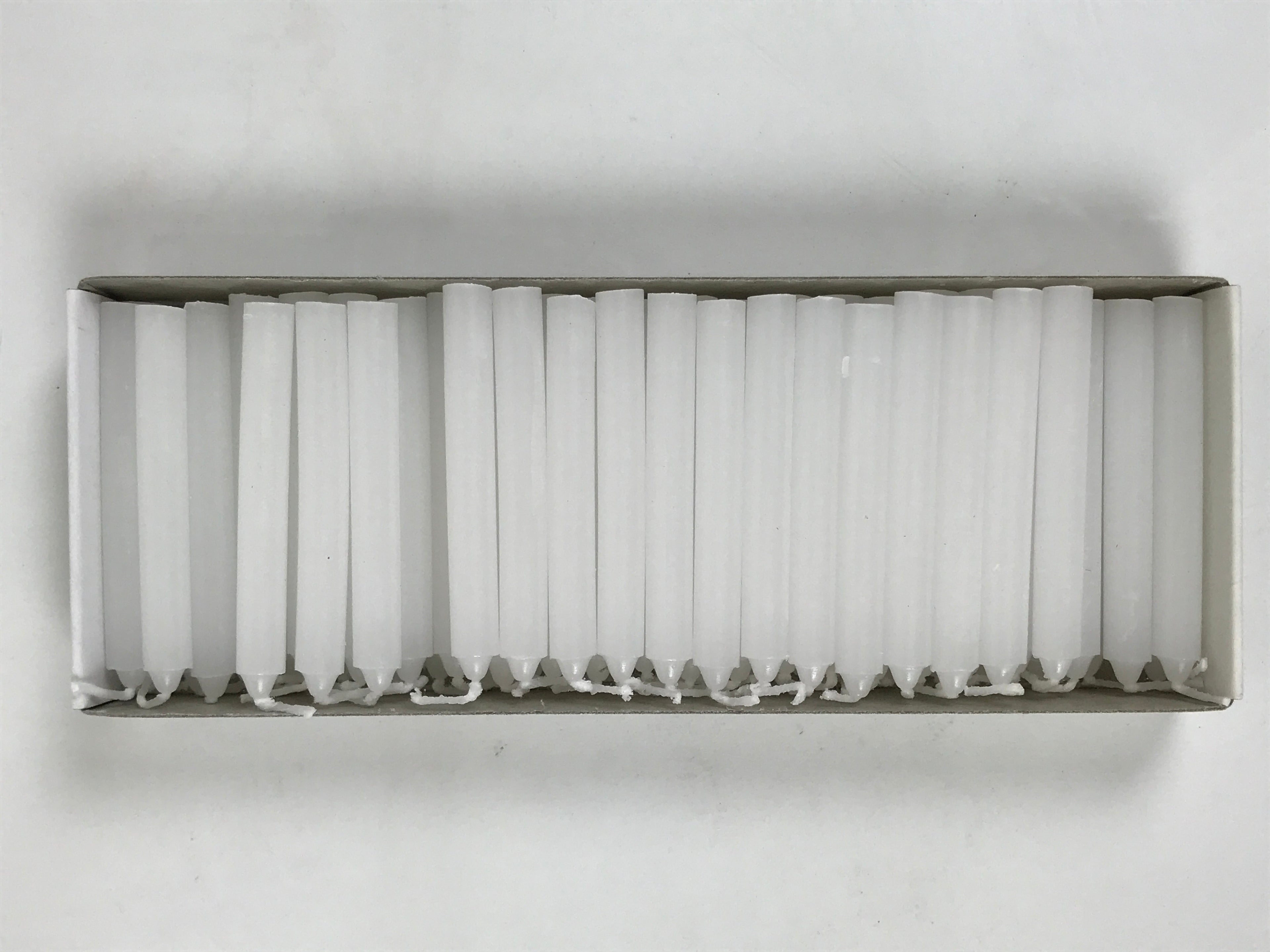 Japanese Buddhist Altar Fitting Candle Set White Nippon Kodo Rosoku 5.3cm BA836