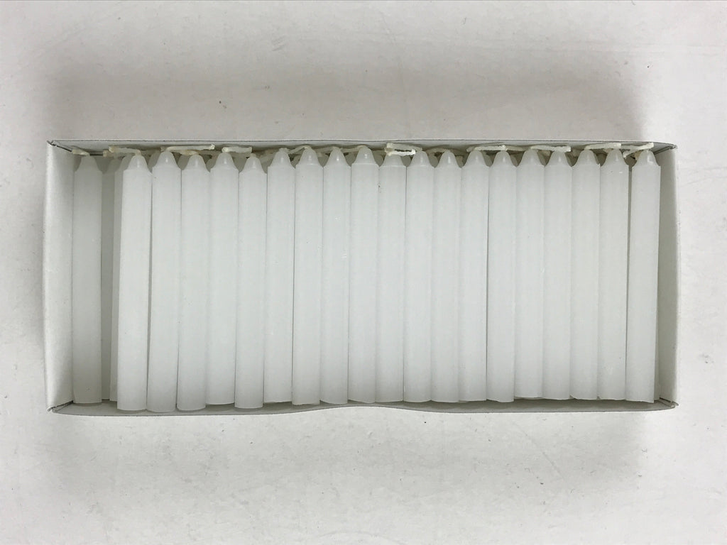 Japanese Buddhist Altar Fitting Candle Set White Nippon Kodo Rosoku 6cm BU980