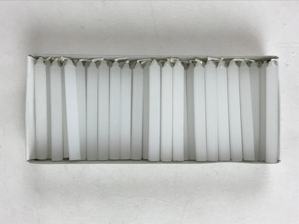 Japanese Buddhist Altar Fitting Candle Set White Nippon Kodo Rosoku 6cm BU983