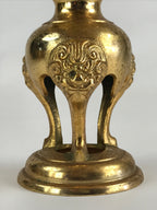 Japanese Buddhist Altar Fitting Candle Stand Brass Shokudai Butsudan Gold BU910