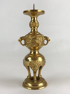 Japanese Buddhist Altar Fitting Candle Stand Brass Shokudai Butsudan Gold BU910