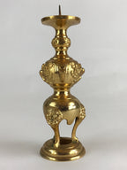 Japanese Buddhist Altar Fitting Candle Stand Brass Shokudai Butsudan Gold BU910