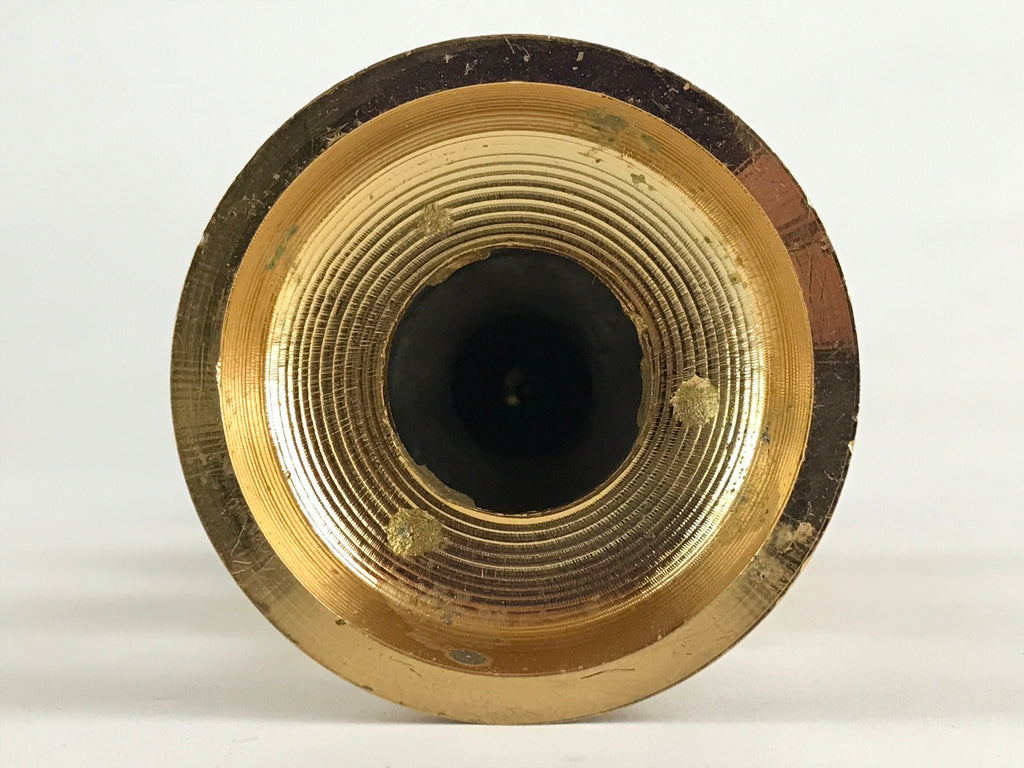 Japanese Buddhist Altar Fitting Candle Stand Brass Shokudai Butsudan Gold BU910