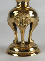 Japanese Buddhist Altar Fitting Candle Stand Brass Shokudai Butsudan Gold BU911