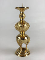 Japanese Buddhist Altar Fitting Candle Stand Brass Shokudai Butsudan Gold BU911
