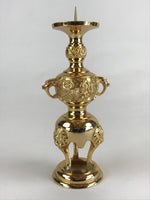 Japanese Buddhist Altar Fitting Candle Stand Brass Shokudai Butsudan Gold BU911