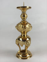 Japanese Buddhist Altar Fitting Candle Stand Brass Shokudai Butsudan Gold BU911