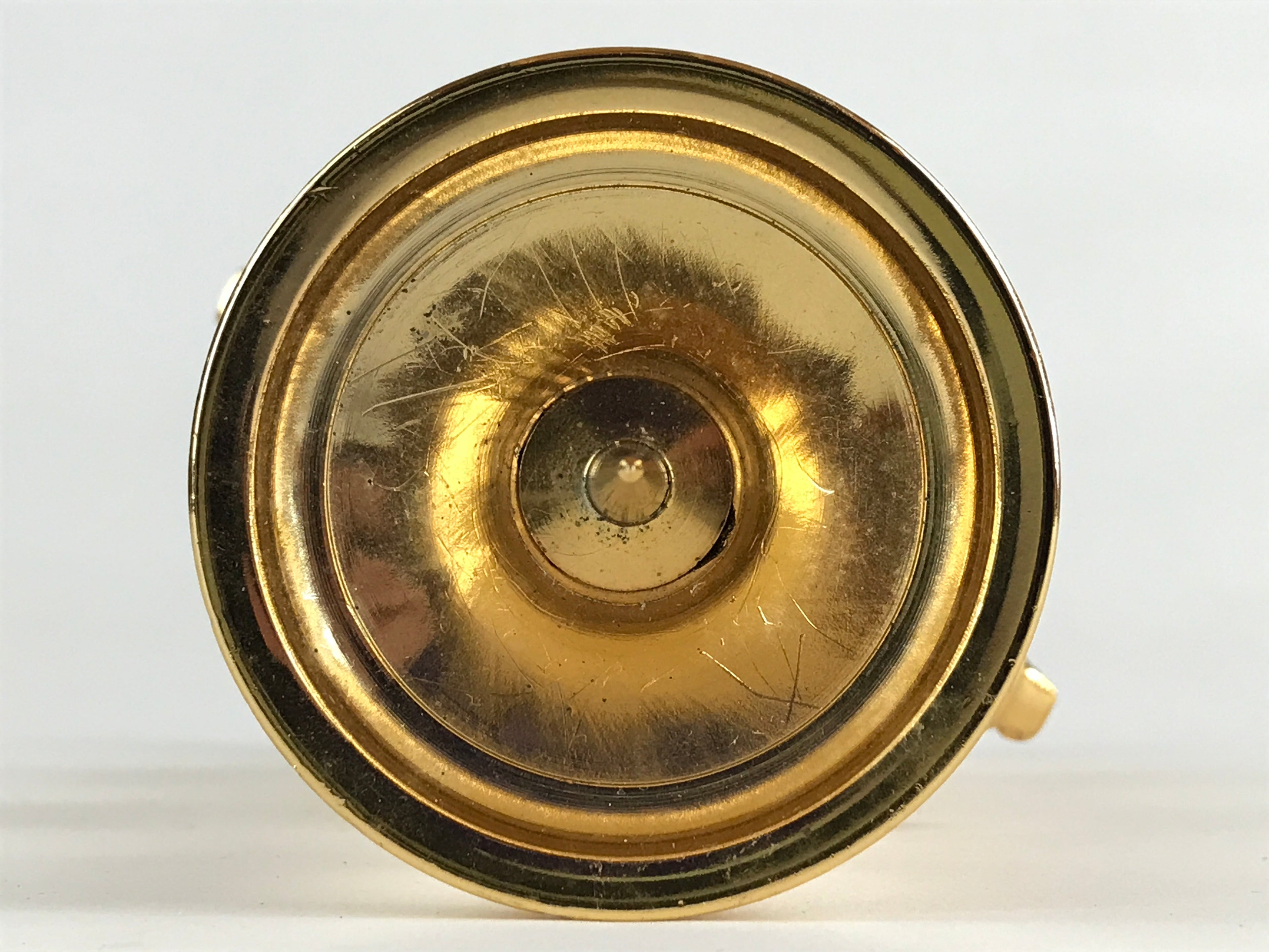 Japanese Buddhist Altar Fitting Candle Stand Brass Shokudai Butsudan Gold BU911