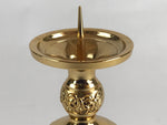 Japanese Buddhist Altar Fitting Candle Stand Brass Shokudai Butsudan Gold BU911