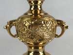 Japanese Buddhist Altar Fitting Candle Stand Brass Shokudai Butsudan Gold BU911