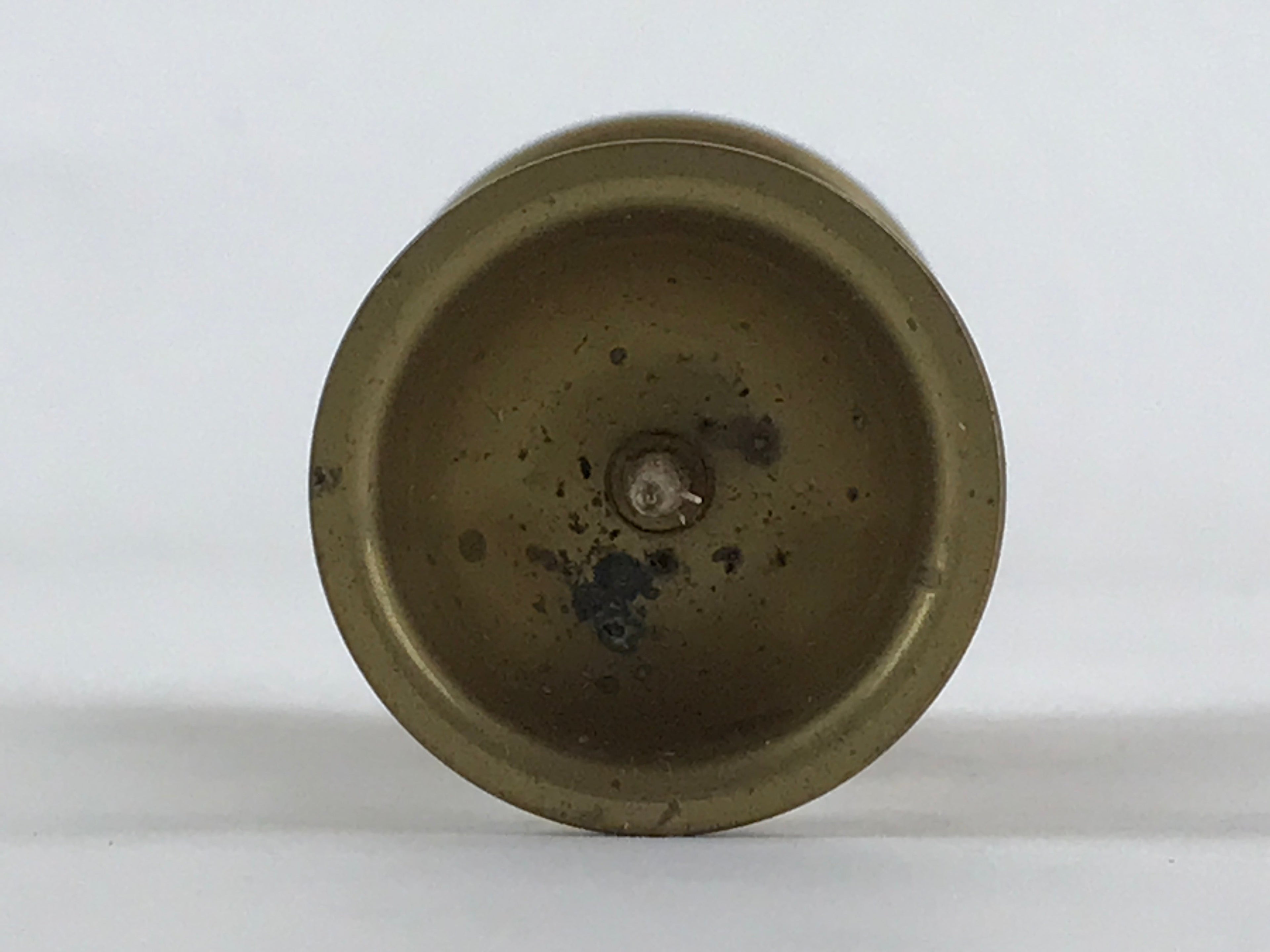 Japanese Buddhist Altar Fitting Candle Stand Vtg Brass Shokudai Gold BA21