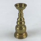 Japanese Buddhist Altar Fitting Candle Stand Vtg Brass Shokudai Gold BA21