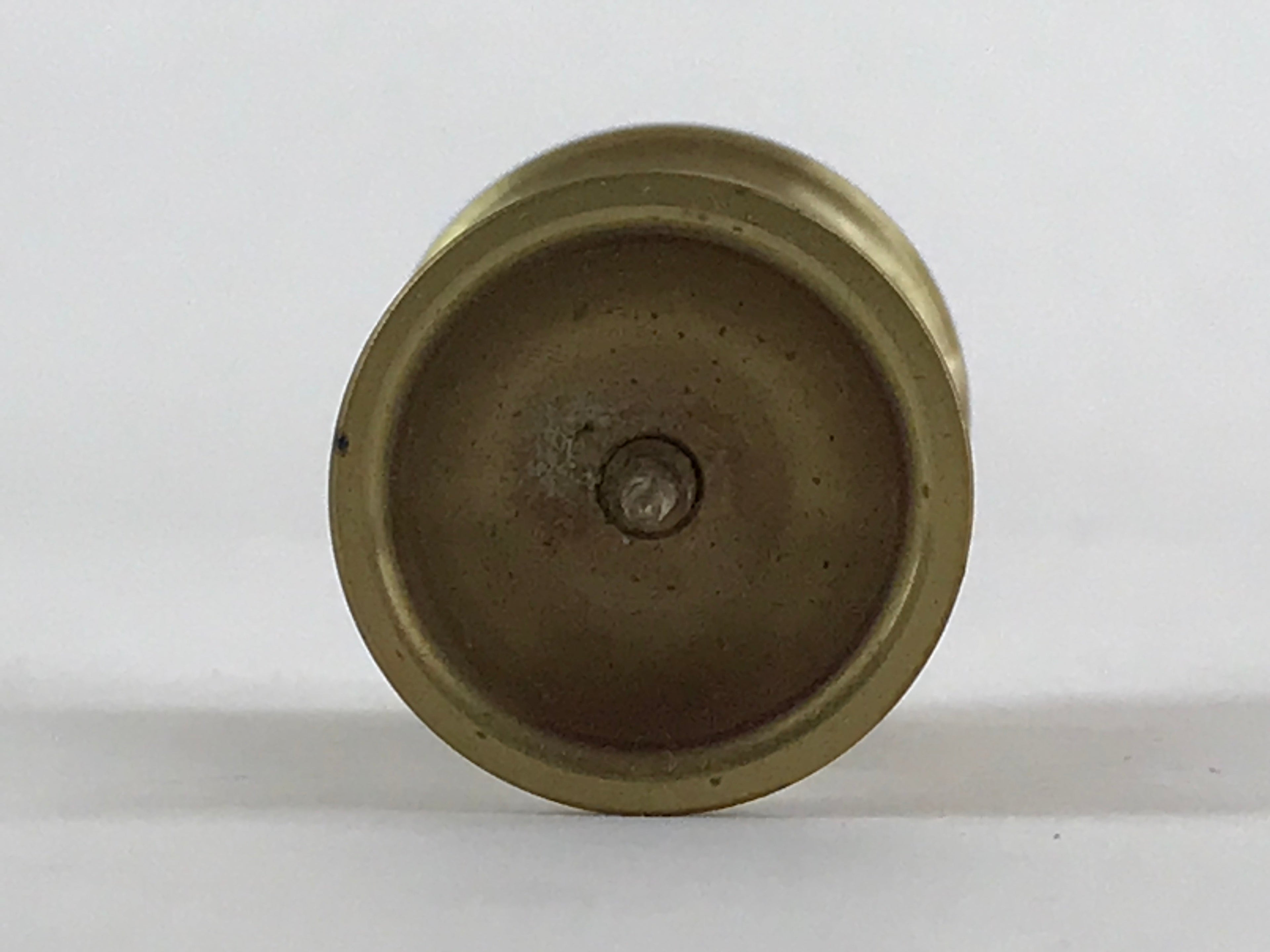 Japanese Buddhist Altar Fitting Candle Stand Vtg Brass Shokudai Gold BA22