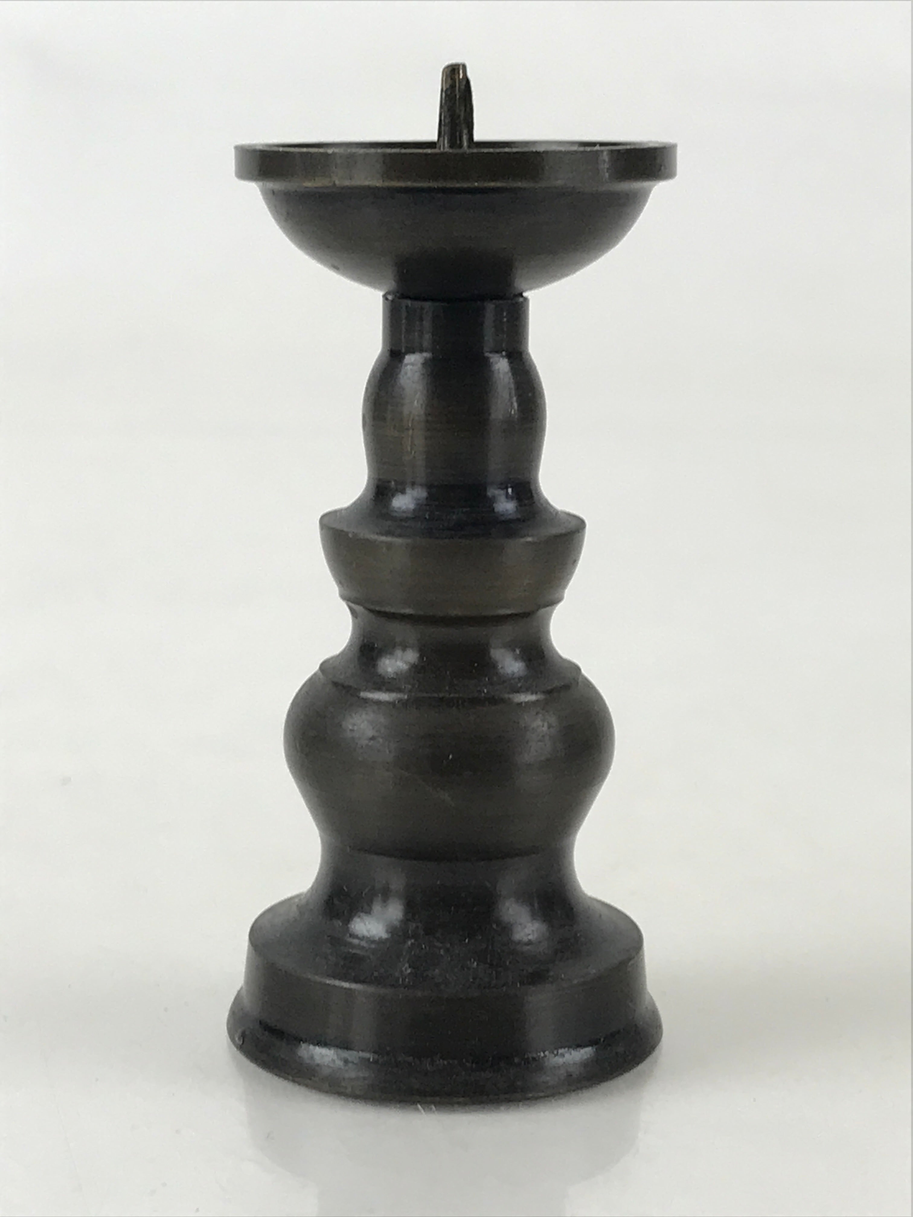Japanese Buddhist Altar Fitting Candle Stand Vtg Copper Shokudai Butsudan BU974