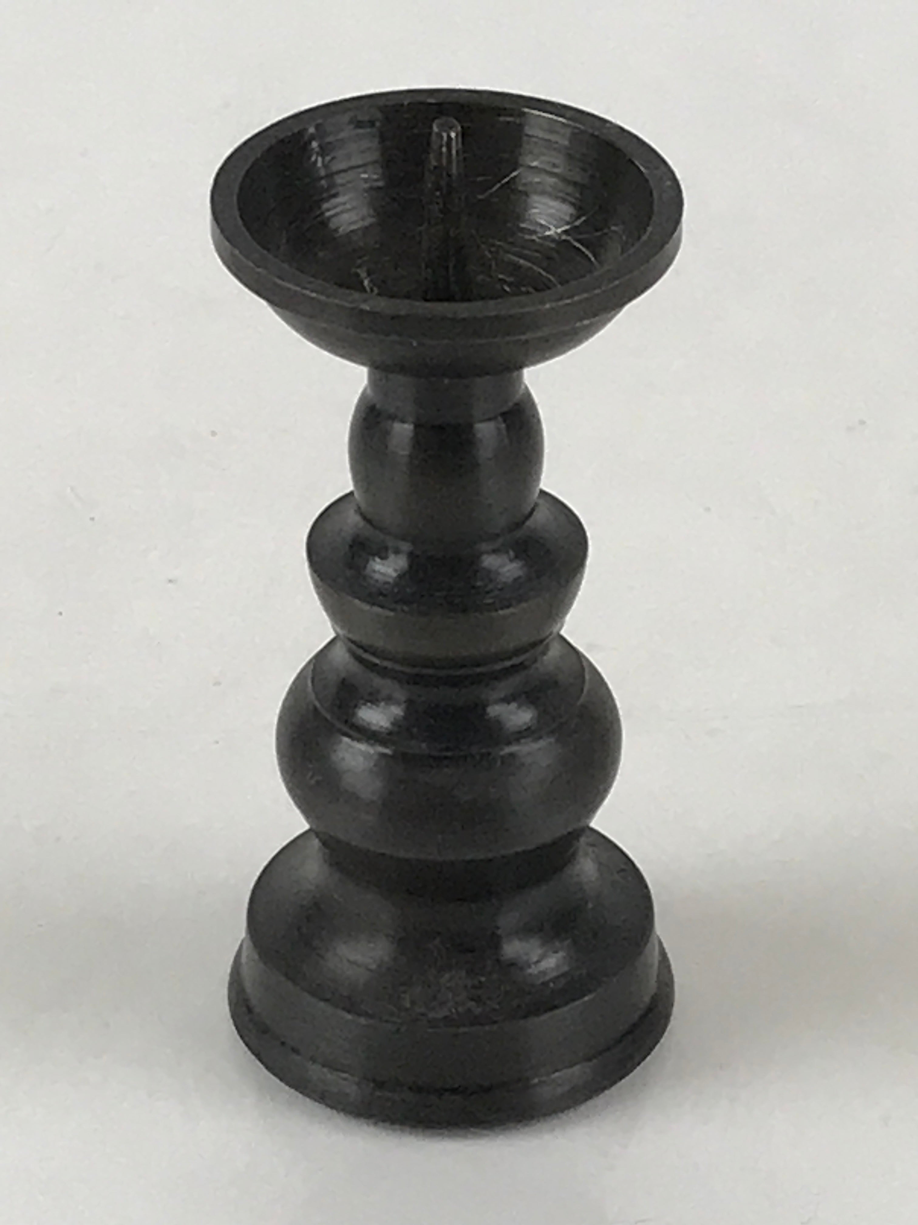 Japanese Buddhist Altar Fitting Candle Stand Vtg Copper Shokudai Butsudan BU974
