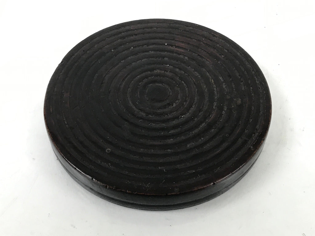 Japanese Buddhist Altar Fitting Carved Wood Incense Container Kogo Brown BA528