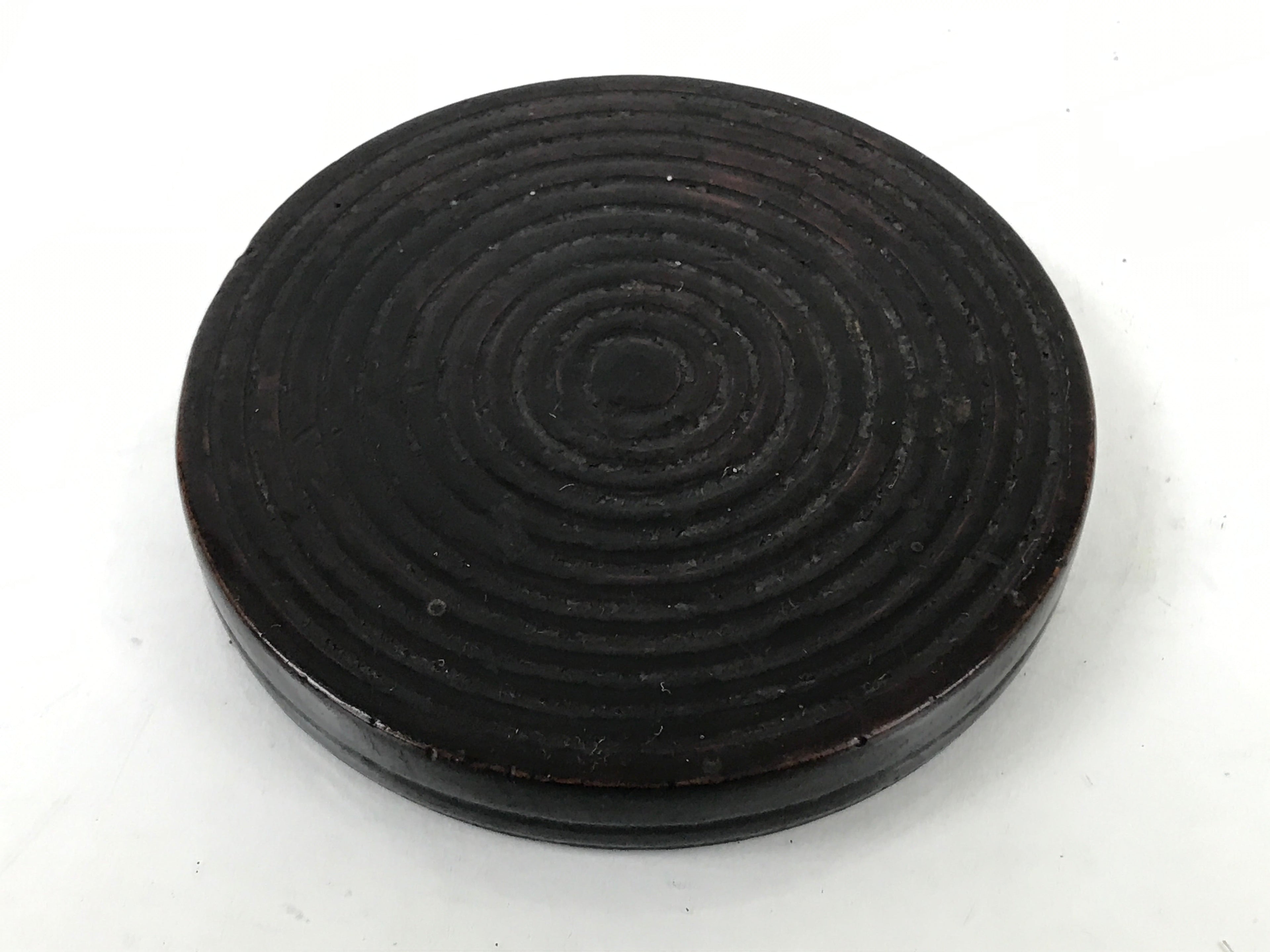 Japanese Buddhist Altar Fitting Carved Wood Incense Container Kogo Brown BA528