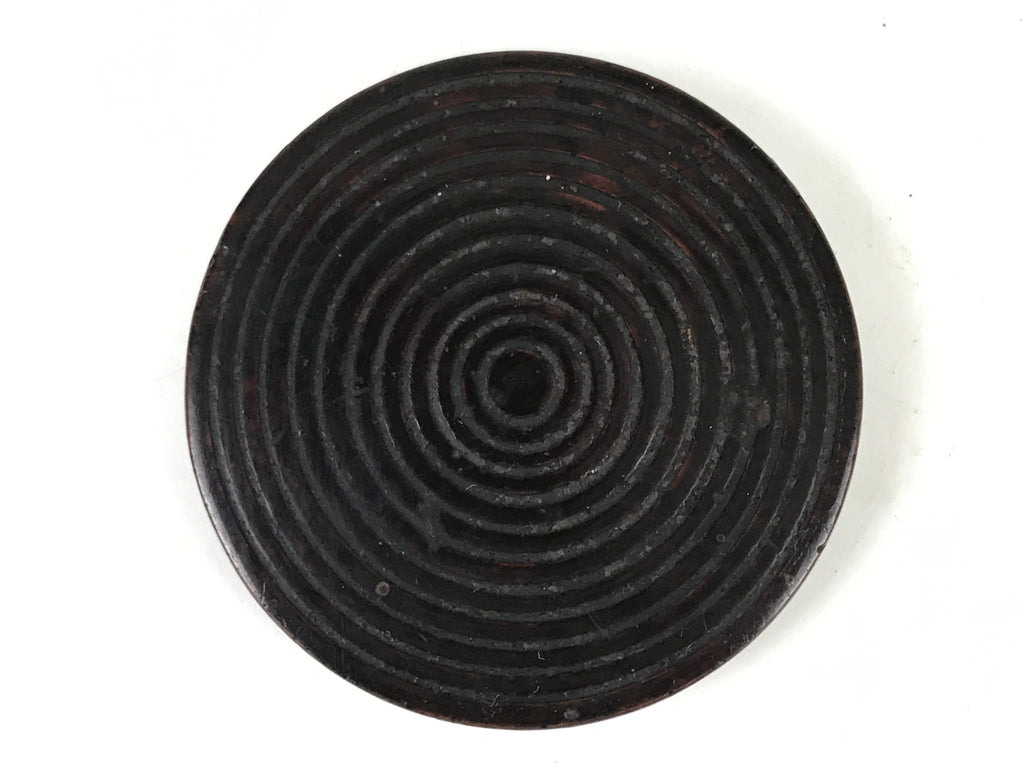 Japanese Buddhist Altar Fitting Carved Wood Incense Container Kogo Brown BA528