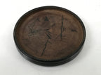 Japanese Buddhist Altar Fitting Carved Wood Incense Container Kogo Brown BA528