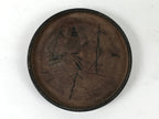 Japanese Buddhist Altar Fitting Carved Wood Incense Container Kogo Brown BA528