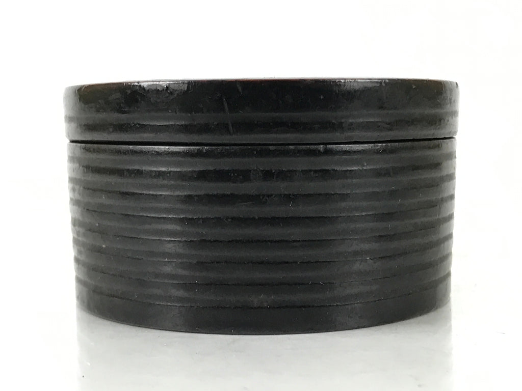 Japanese Buddhist Altar Fitting Carved Wood Incense Container Kogo Brown BA528
