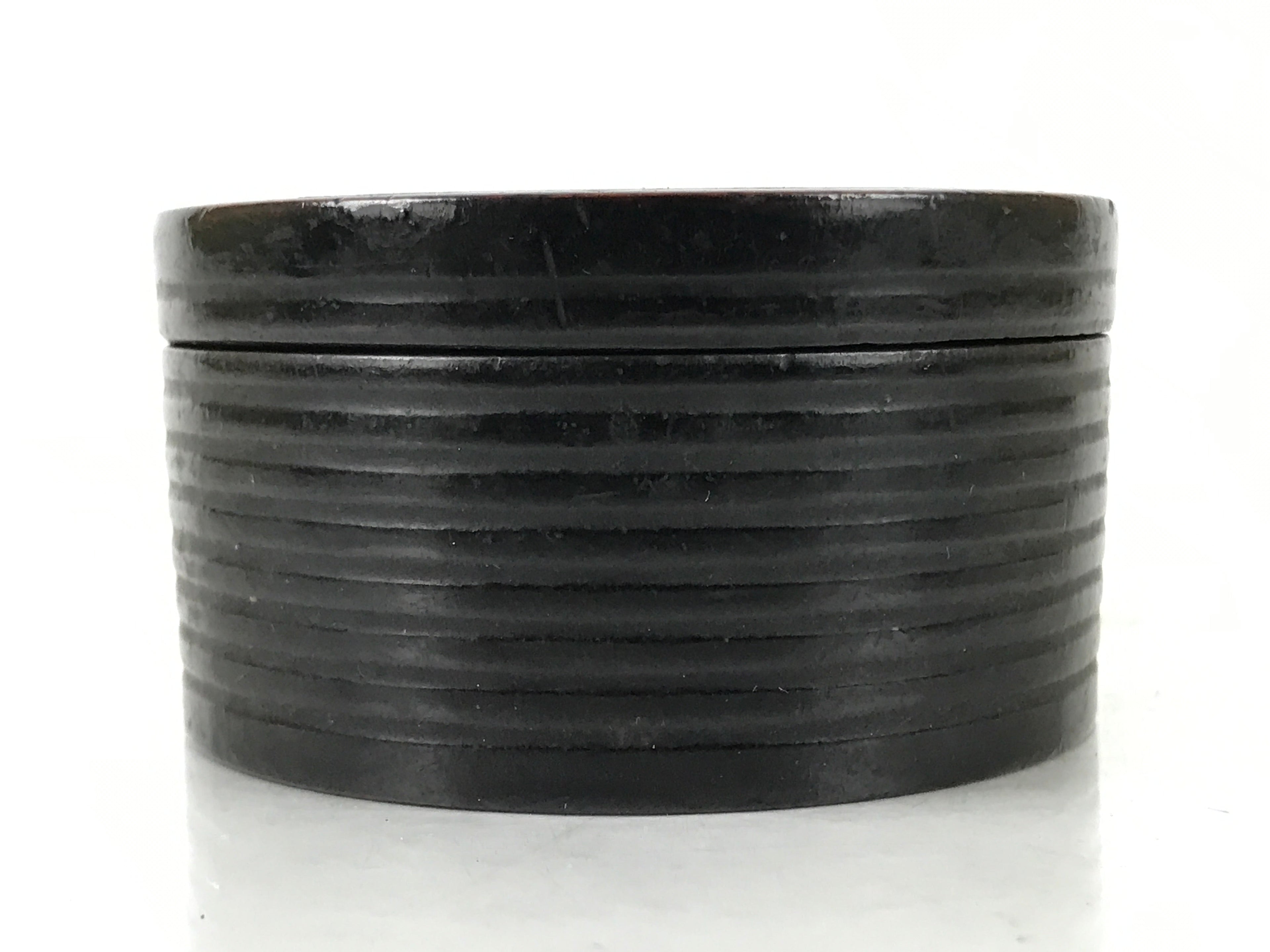Japanese Buddhist Altar Fitting Carved Wood Incense Container Kogo Brown BA528