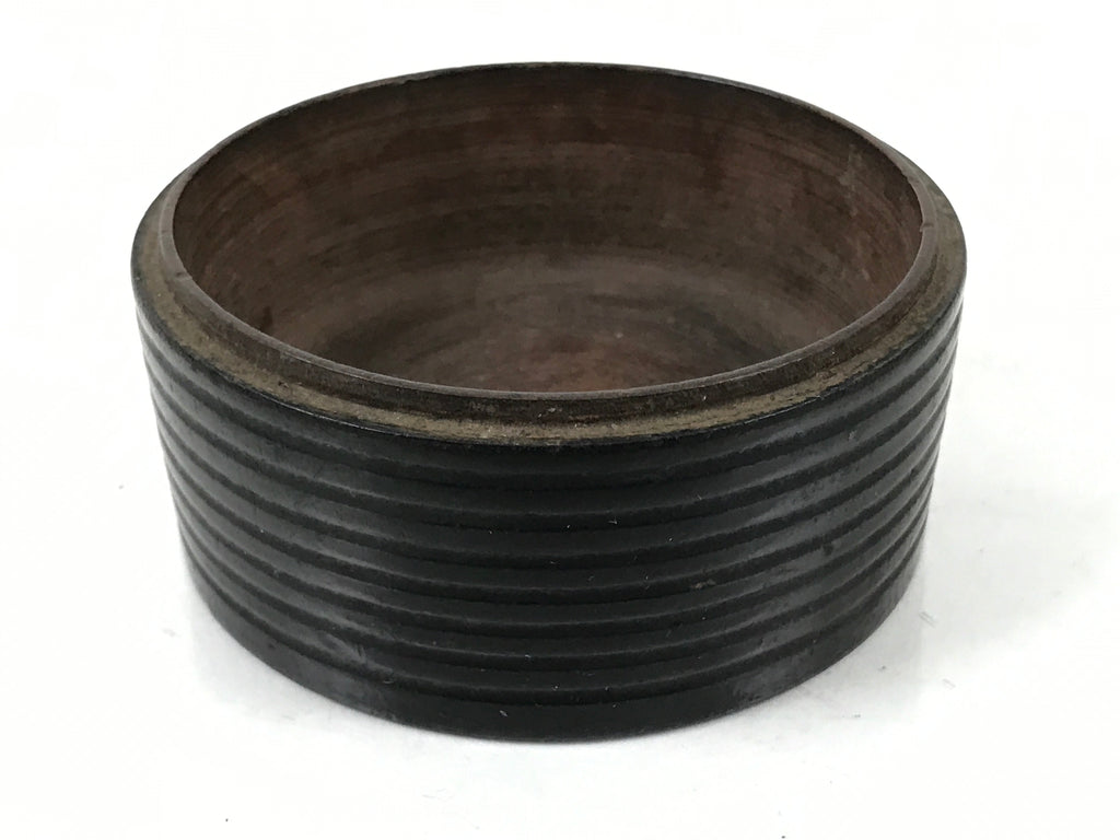 Japanese Buddhist Altar Fitting Carved Wood Incense Container Kogo Brown BA528