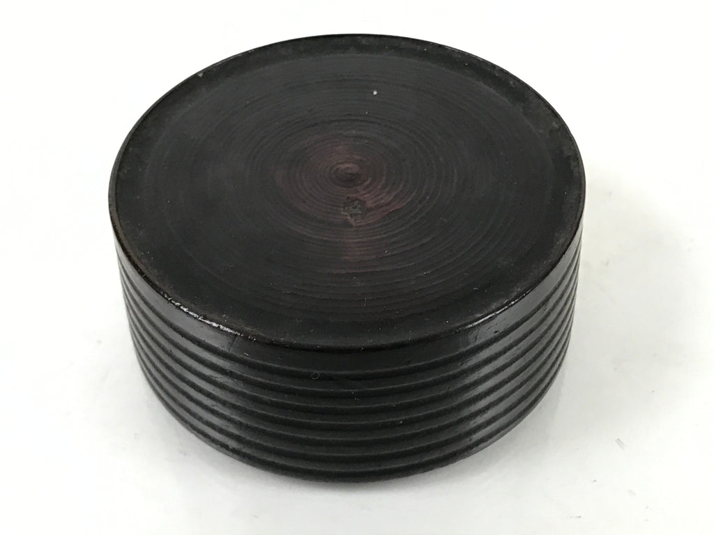 Japanese Buddhist Altar Fitting Carved Wood Incense Container Kogo Brown BA528