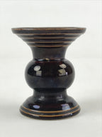 Japanese Buddhist Altar Fitting Ceramic Flower Vase Vtg Butsugu Brown BA53