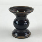 Japanese Buddhist Altar Fitting Ceramic Flower Vase Vtg Butsugu Brown BA53