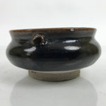 Japanese Buddhist Altar Fitting Ceramic Incense Burner Vtg Koro Black BA363