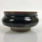 Japanese Buddhist Altar Fitting Ceramic Incense Burner Vtg Koro Black BA363