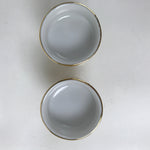 Japanese Buddhist Altar Fitting Ceramic Rice Offering Cup Vtg 2pc Gold BA579