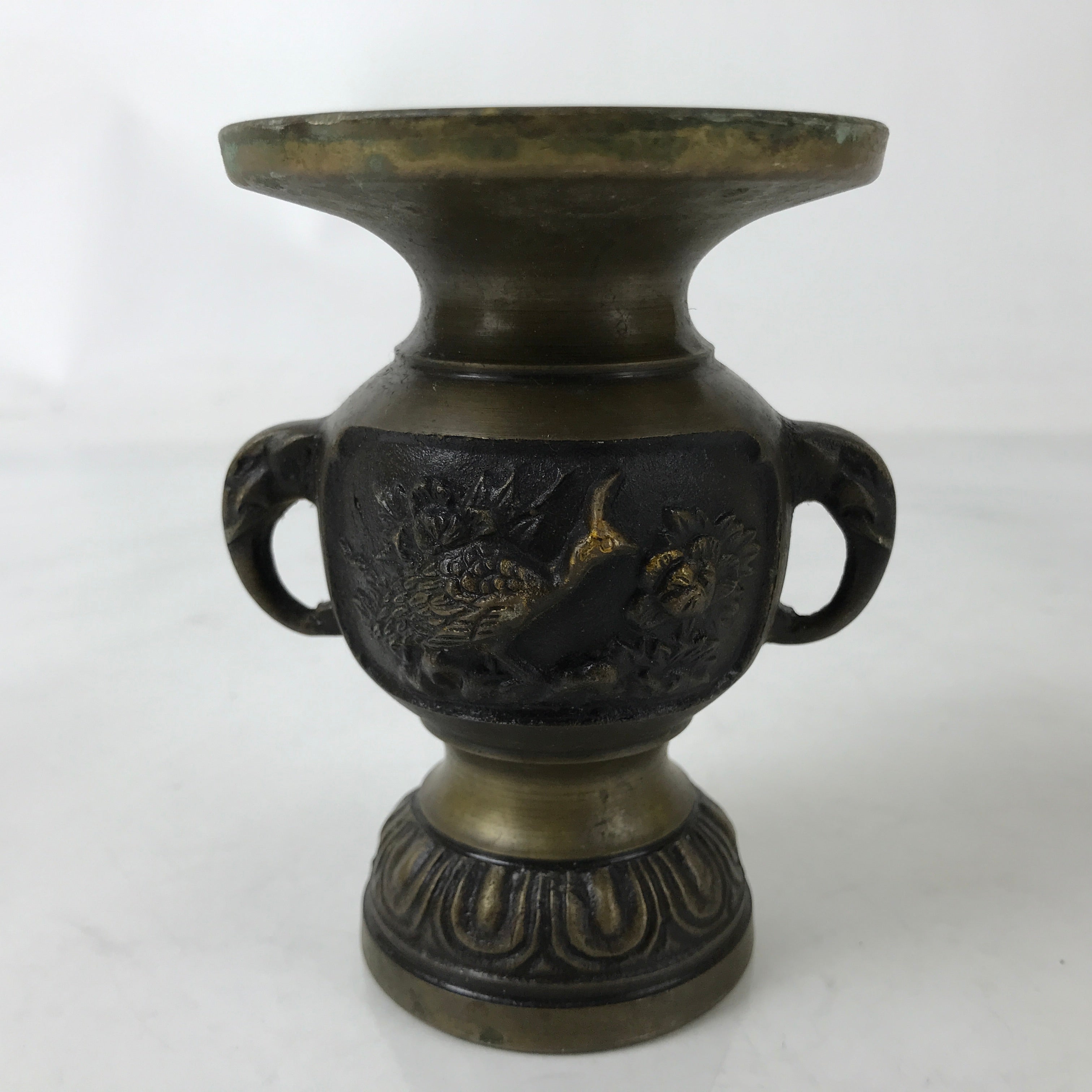 Japanese Buddhist Altar Fitting Copper Flower Vase Kacho Hanatate Butsugu BA584