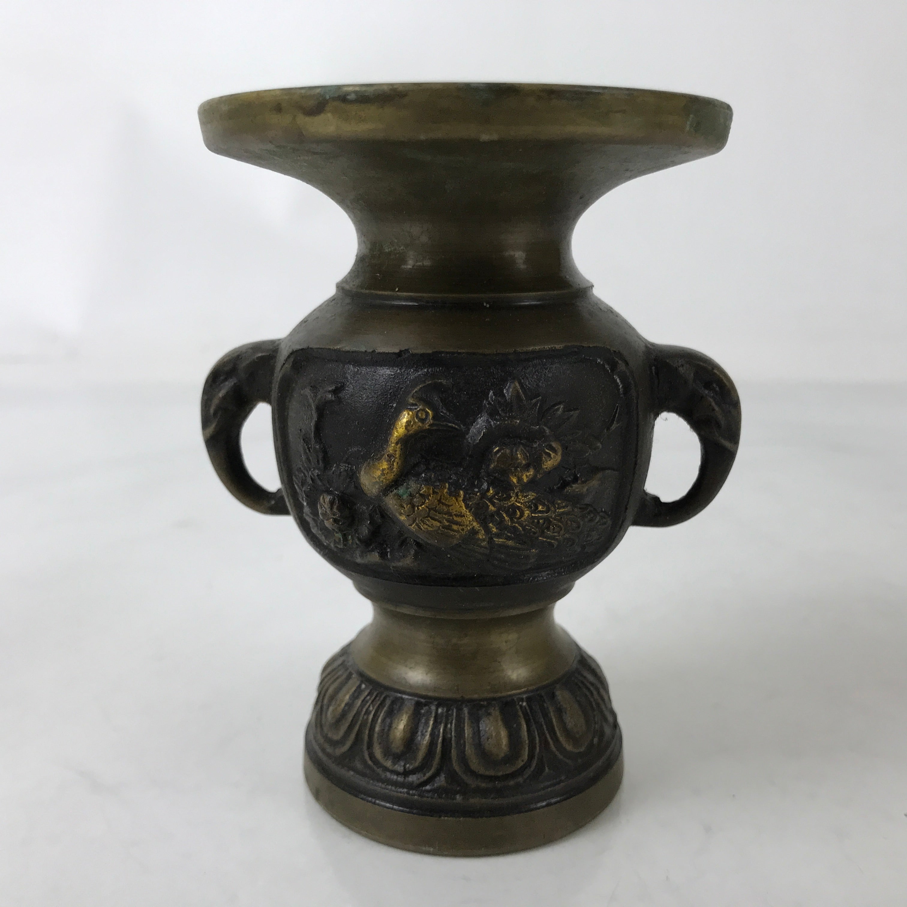 Japanese Buddhist Altar Fitting Copper Flower Vase Kacho Hanatate Butsugu BA584