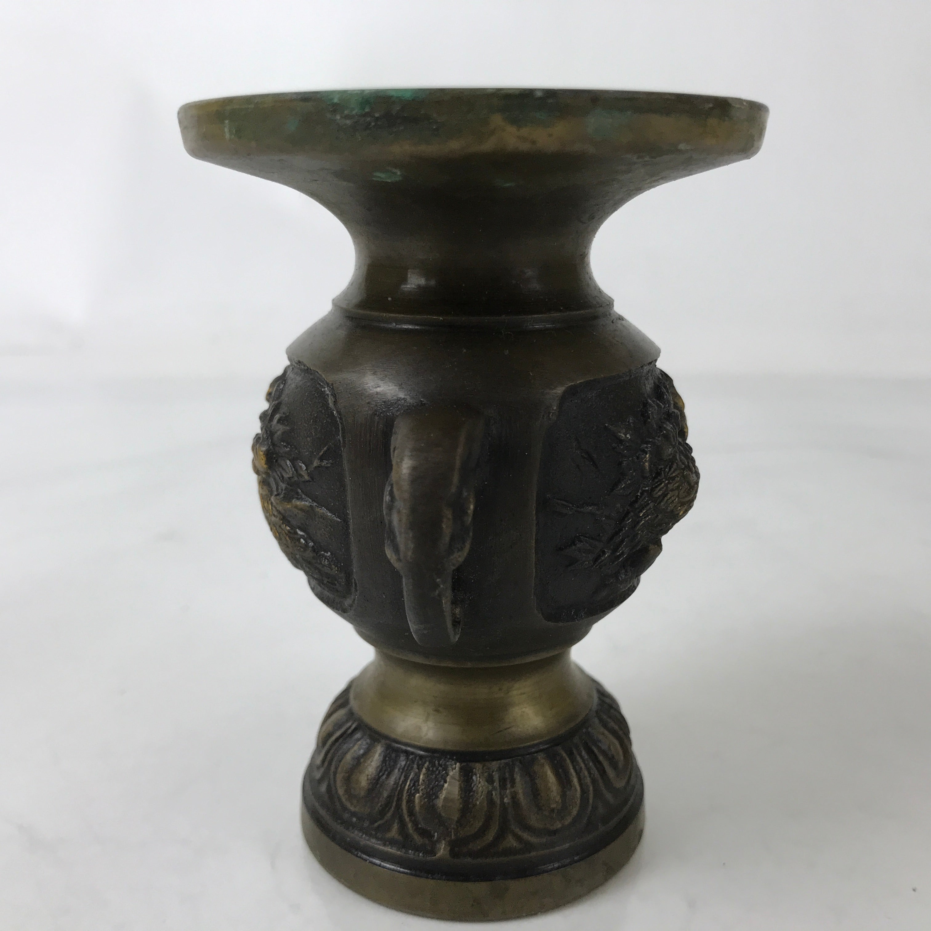 Japanese Buddhist Altar Fitting Copper Flower Vase Kacho Hanatate Butsugu BA584