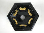 Japanese Buddhist Altar Fitting Copper Orin Bell Singing Bowl Resin Stand BA616