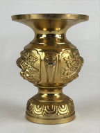 Japanese Buddhist Altar Fitting Flower Vase Vtg Flower Stand Brass Hanatate Kabi