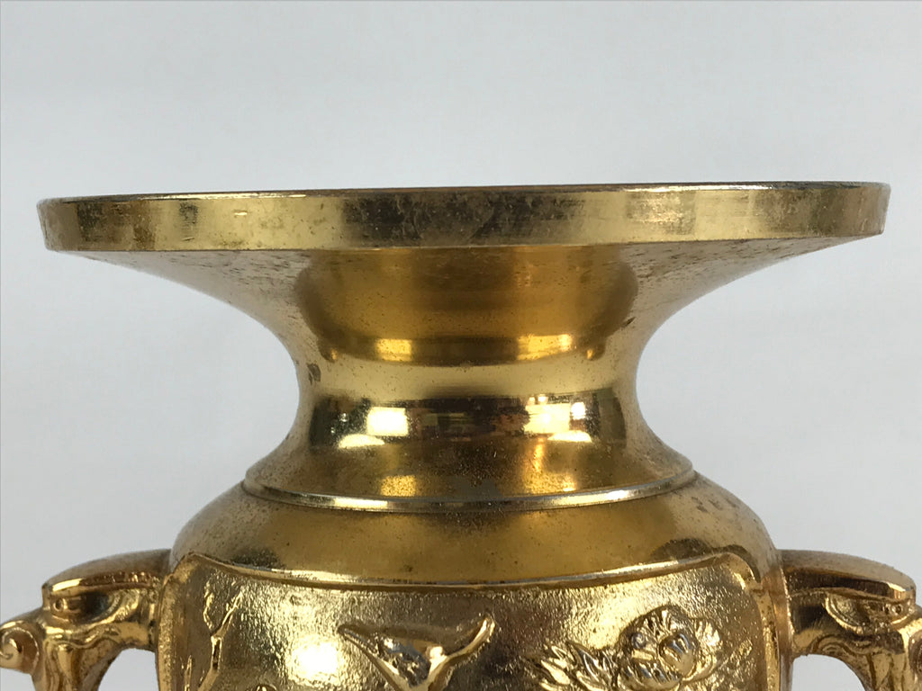 Japanese Buddhist Altar Fitting Flower Vase Vtg Flower Stand Brass Hanatate Kabi