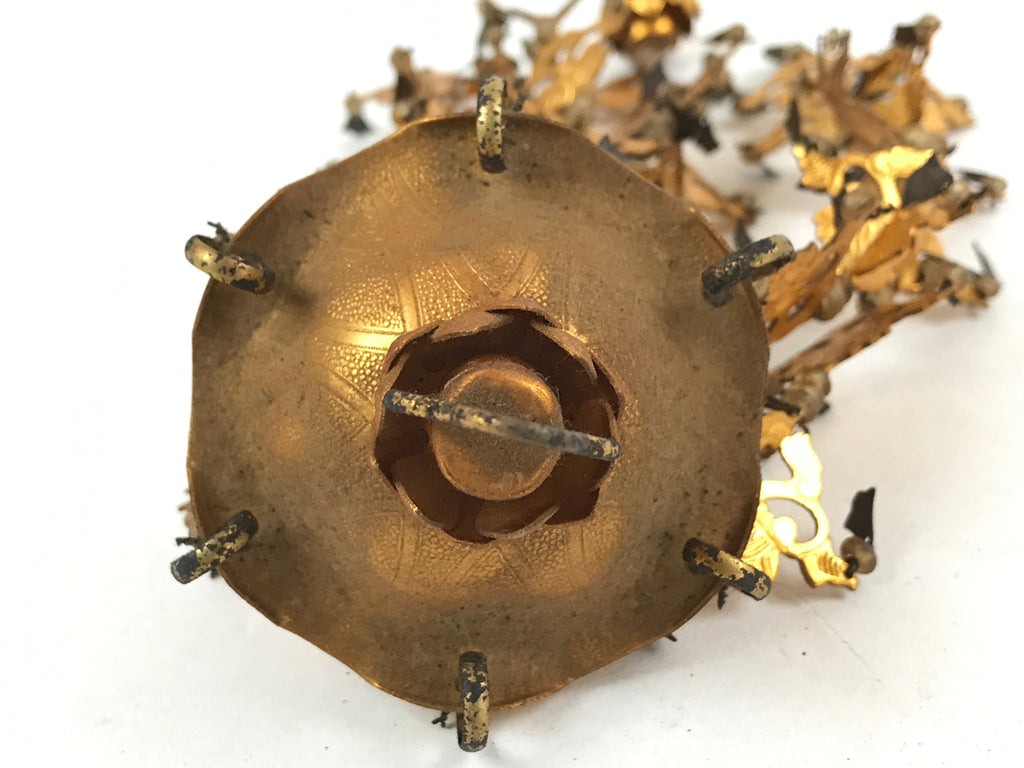 Japanese Buddhist Altar Fitting Hanging Lantern Brass Yoraku Vtg Butsugu BA216