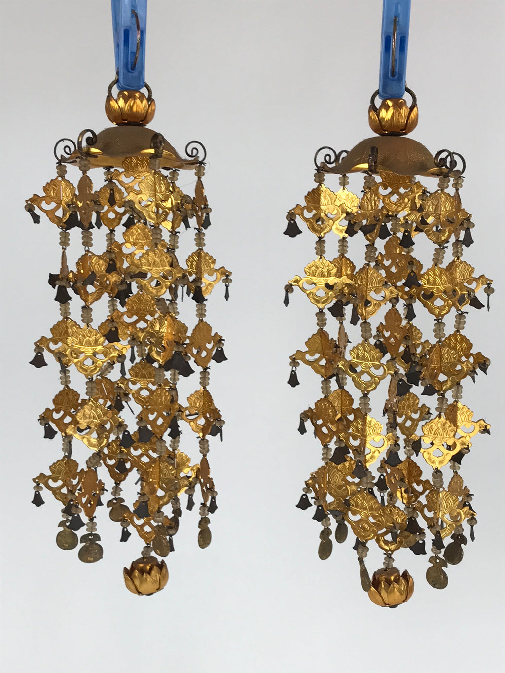 Japanese Buddhist Altar Fitting Hanging Lantern Brass Yoraku Vtg Butsugu BA216