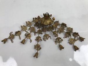 Japanese Buddhist Altar Fitting Hanging Lantern Brass Yoraku Vtg Butsugu BA451